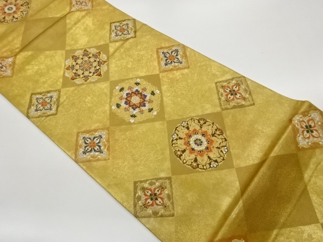 JAPANESE FUKURO OBI / WOVEN FLOWER CREST